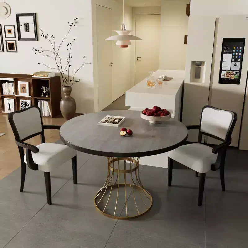 Lot de 2 chaises de salle à manger en velours, chaises classiques sans accoudoirs avec assise rembourrée