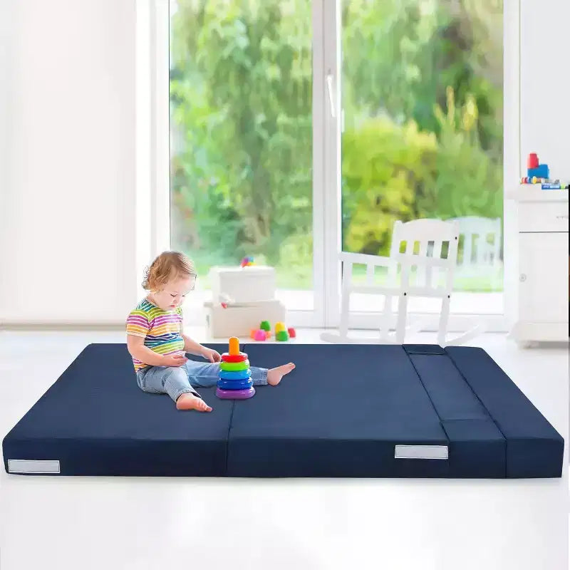 Matelas de canapé pliant, canapé-lit convertible queen en mousse à mémoire de forme avec oreiller, futon en lin pour salon ou chambre d'amis