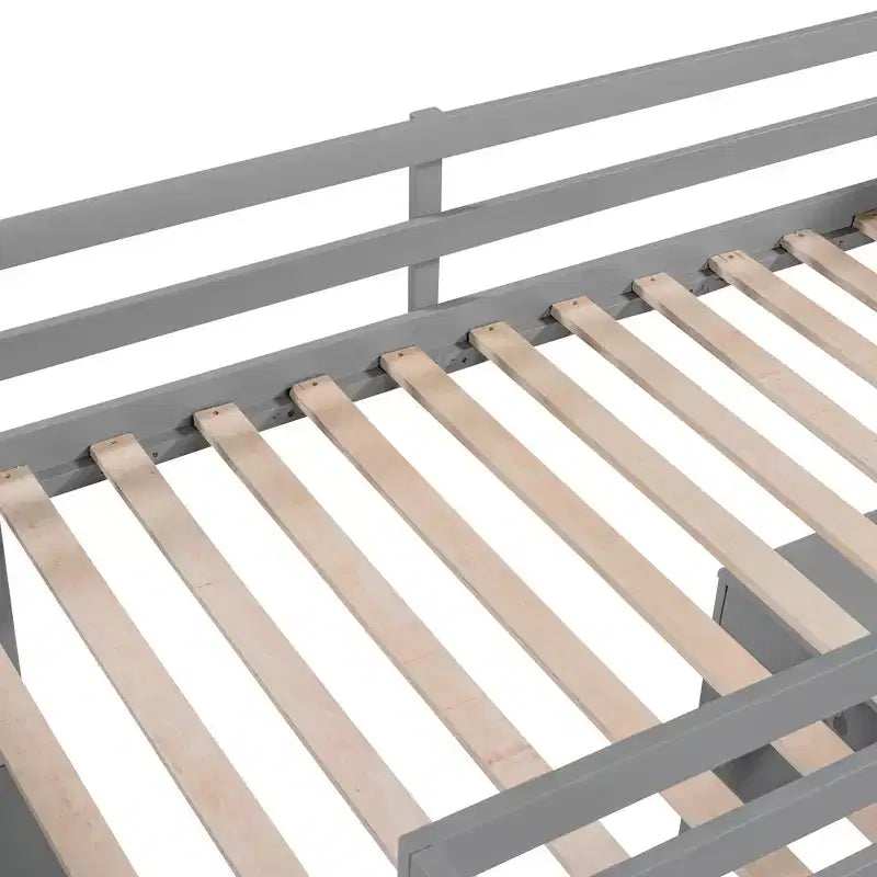 Lit mezzanine avec bureau et 4 tiroirs de rangement et 3 étagères, lit mezzanine surélevé avec bureau en L pour enfants, adolescents et adultes