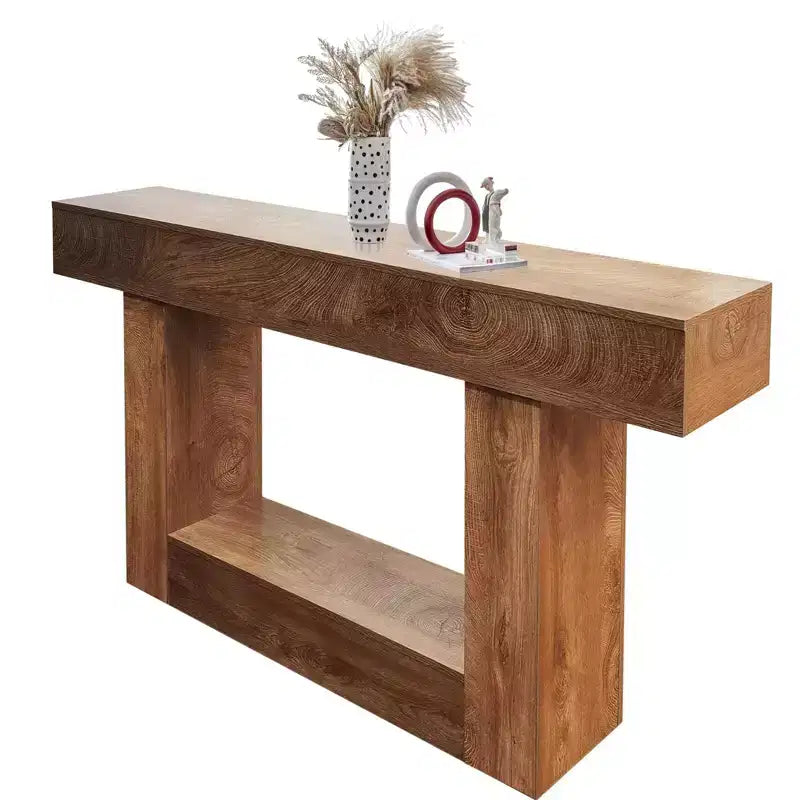 Console de 63 pouces pour entrée, table de canapé en bois derrière le canapé, tables d'entrée de style ferme pour hall d'entrée, couloir, salon