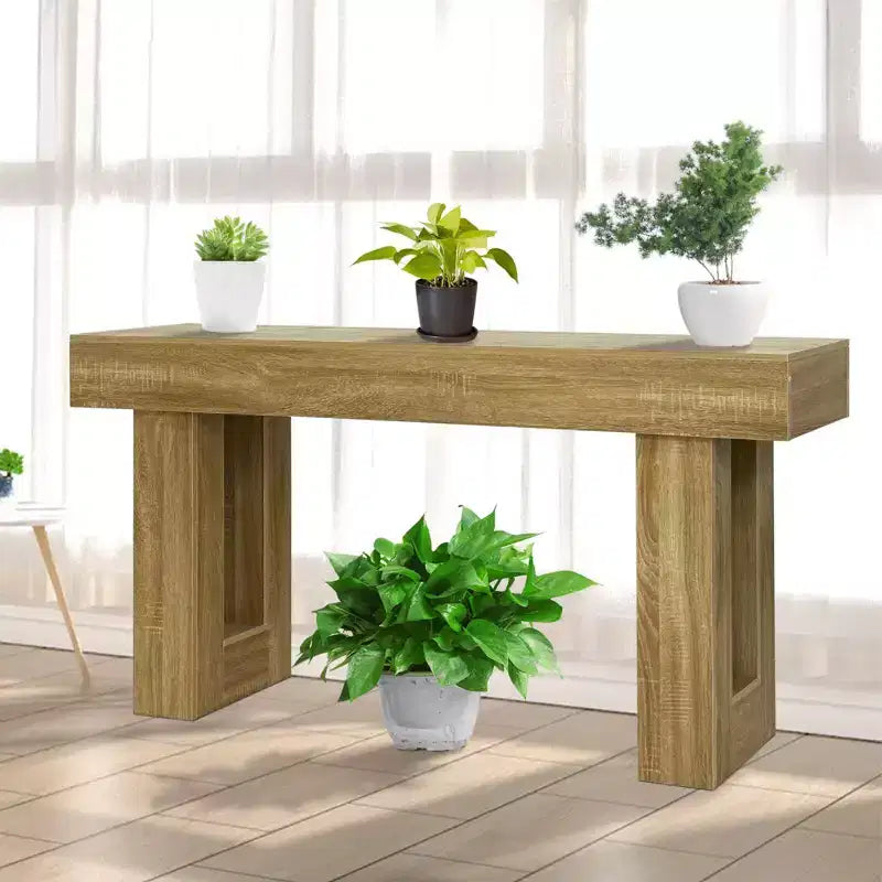 Table console en bois de ferme de 63 pouces, table de canapé pour entrée, couloir, salon