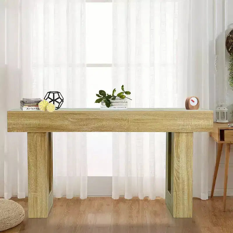Table console en bois de ferme de 63 pouces, table de canapé pour entrée, couloir, salon
