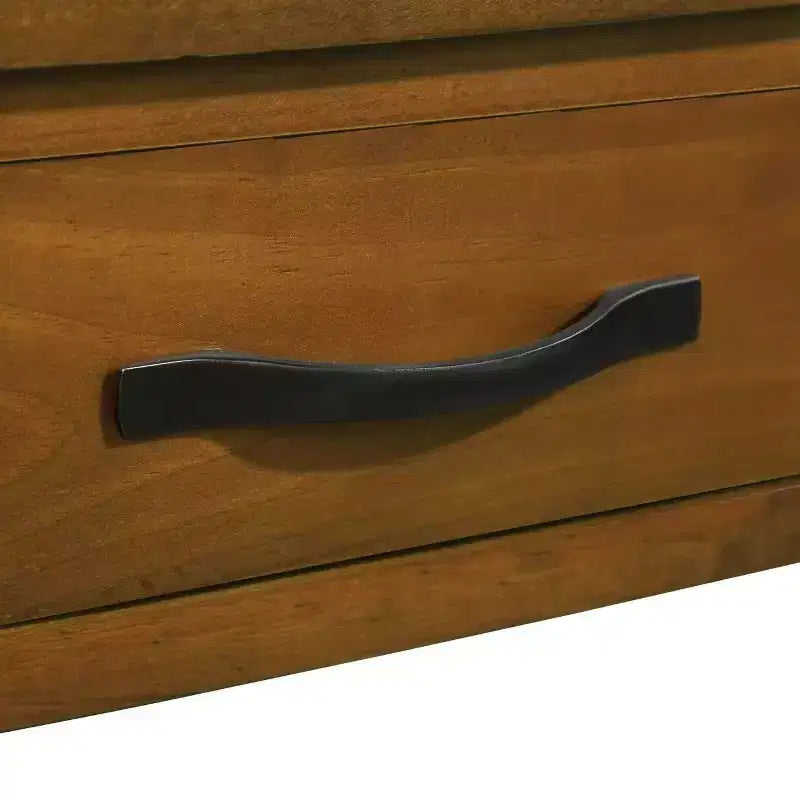 Petite table d'angle triangulaire à 3 niveaux avec pieds en bois massif, marron, pour petits espaces