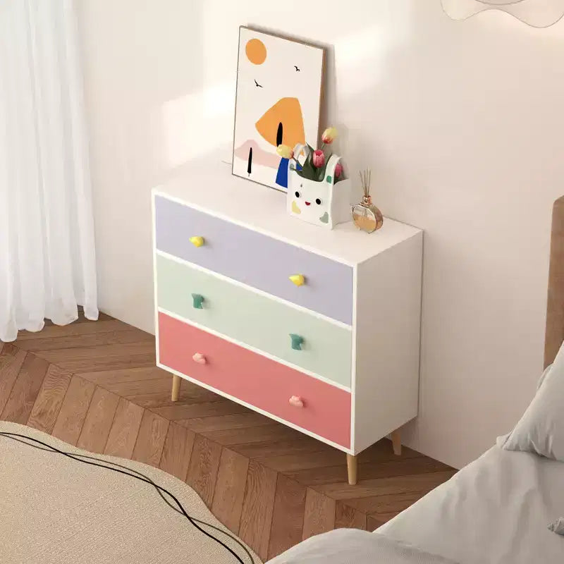 Commode à 3 tiroirs et table de chevet pour enfants, MDF, blanche, pour chambre à coucher, chambre de bébé ou salon