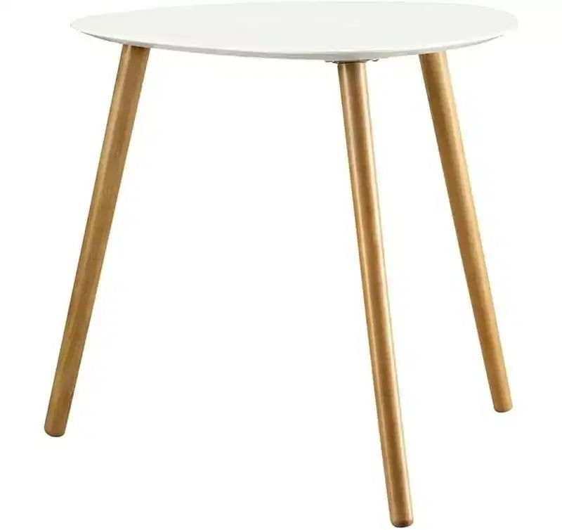 Table d'appoint rectangulaire en bois blanc de 23,75 po de hauteur, finition piano, 1 pièce