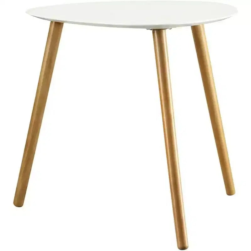 Table d'appoint rectangulaire en bois blanc de 23,75 po de hauteur, finition piano, 1 pièce