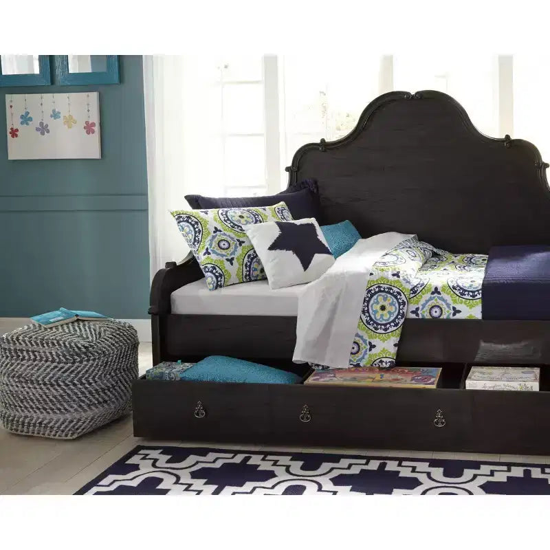 Pouf Chevron Bleu, Ottoman Carré Moderne Rembourré, Aucun Assemblage Requis