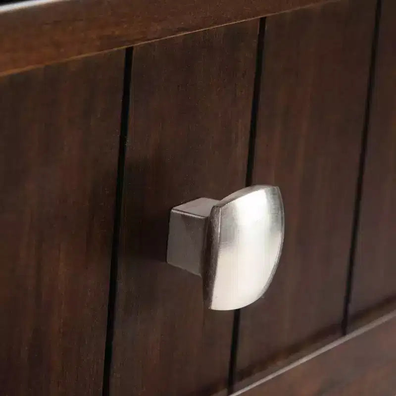 Guéridon 60 po Portland Brunette Brown : Console en Pin Moderne pour Hall d'Entrée, Nettoyage Ciblé