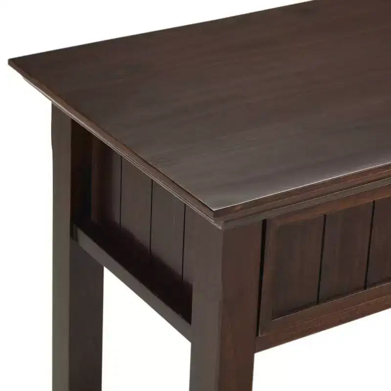 Guéridon 60 po Portland Brunette Brown : Console en Pin Moderne pour Hall d'Entrée, Nettoyage Ciblé