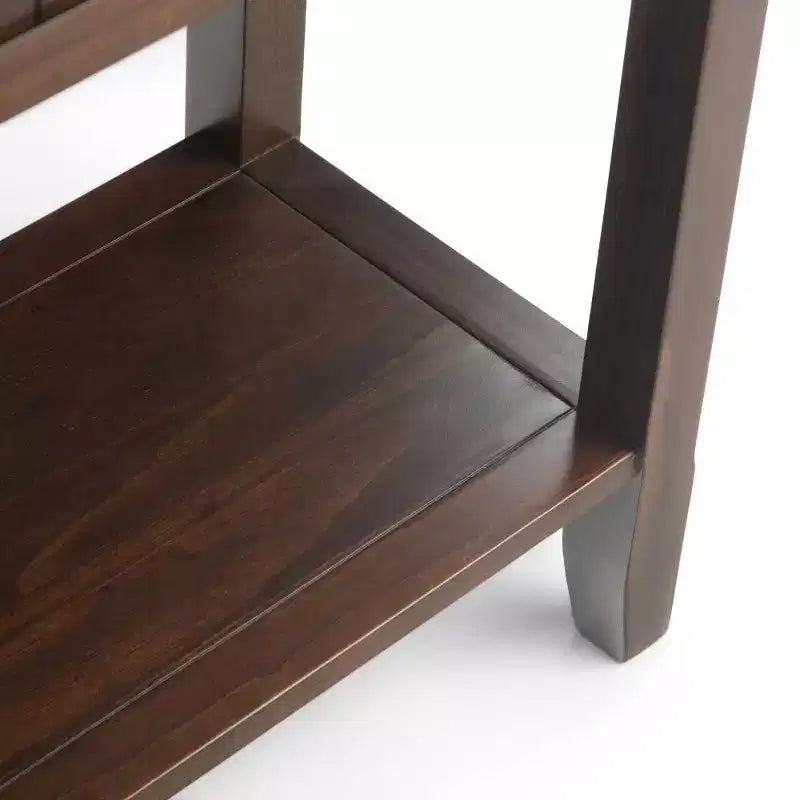 Guéridon 60 po Portland Brunette Brown : Console en Pin Moderne pour Hall d'Entrée, Nettoyage Ciblé