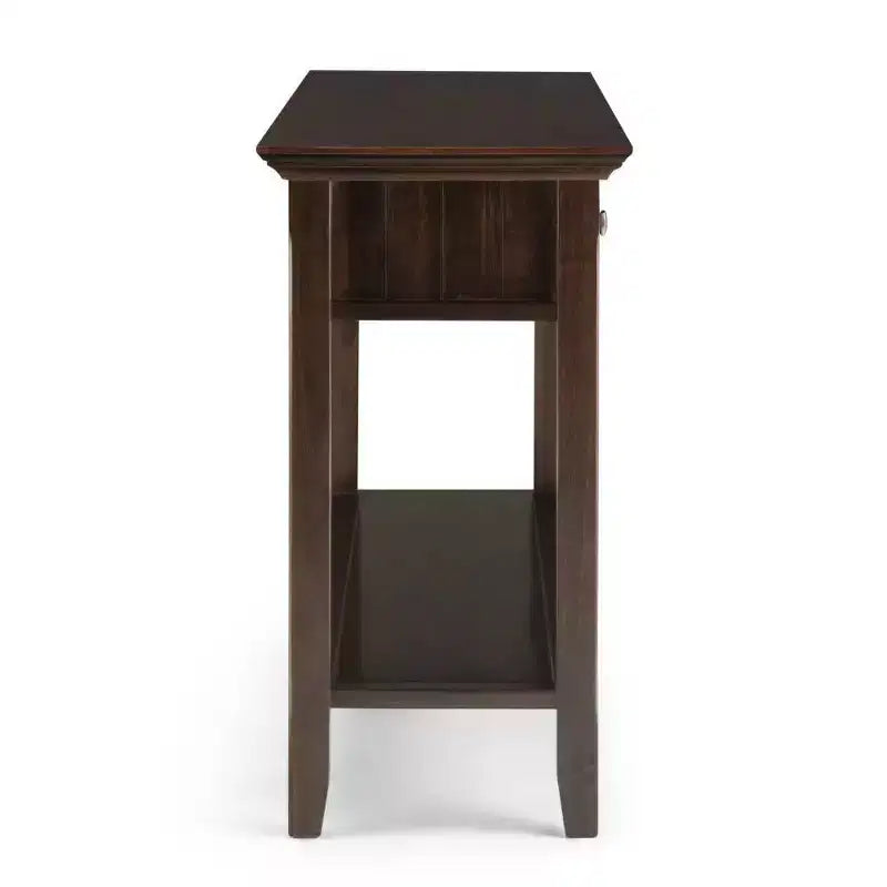 Guéridon 60 po Portland Brunette Brown : Console en Pin Moderne pour Hall d'Entrée, Nettoyage Ciblé