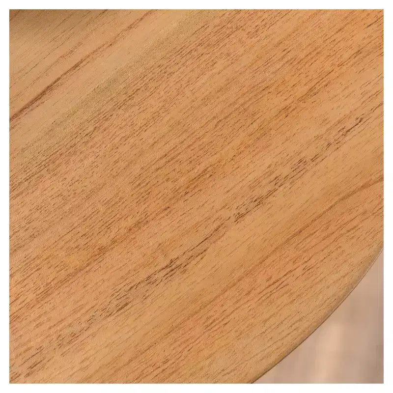Table d'appoint ronde moderne du milieu du siècle, en bois d'hévéa massif avec pieds fuselés