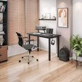 Fauteuil de bureau moderne à dossier mi-haut, rembourrage côtelé avec support lombaire