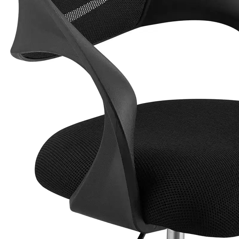Chaise de bureau en maille avec repose-pieds intégré, hauteur réglable et roulettes