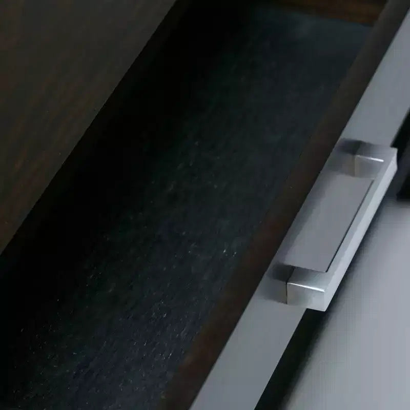 Table console canapé contemporaine de 47 po, grise avec 2 tiroirs et une étagère inférieure