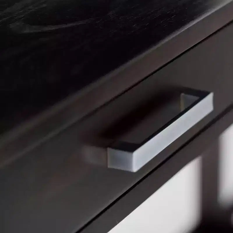Table console canapé contemporaine de 47 po, grise avec 2 tiroirs et une étagère inférieure