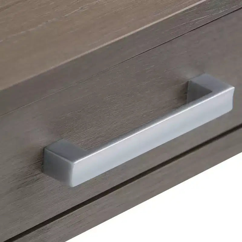 Table console canapé contemporaine de 47 po, grise avec 2 tiroirs et une étagère inférieure