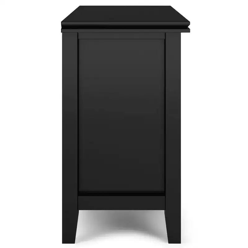 Table de chevet 24" avec tiroir et etagère ouverte, pin gris avec quincaillerie bronze