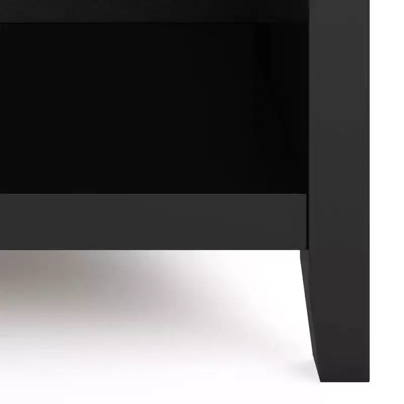 Table de chevet 24" avec tiroir et etagère ouverte, pin gris avec quincaillerie bronze