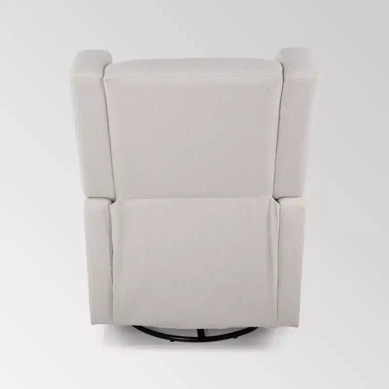 Fauteuil inclinable pivotant contemporain, rembourré, cadre en bois, 100 % polyester